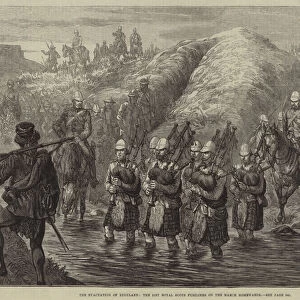 The Evacuation of Zululand, the 21st Royal Scots Fusiliers on the March homewards (engraving)