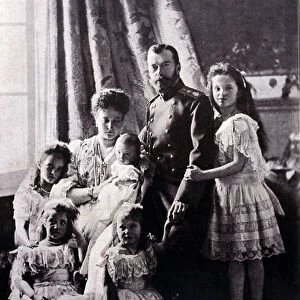 The family of Tsar Nicholas II (1868 - 1918). From left to right