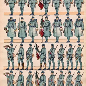 The Italian Infantry. Imaging of Epinal, beginning of the 20th century