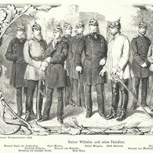 Kaiser Wilhem I and his paladins (engraving)