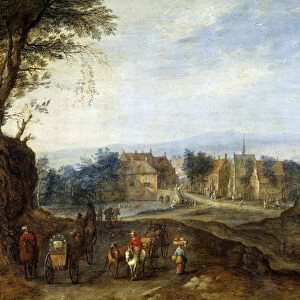 Landscape at the Windmill Painting by Jan Breugel Le Vieux calls Bruegel de Velours