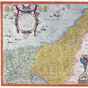 Map of Palestine, from Theatrvm Orbis Terrarvm, 1570 (hand coloured engraving)