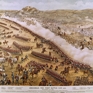 Omdurman, The First Battle - 6. 30 a. m. September 2nd 1898 (chromolitho)
