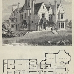 Parsonage House, at Chadlington, Oxfordshire (engraving)