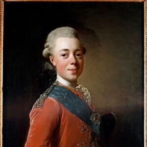 Portrait of Paul I (1754 - 1801), Emperor of Russia. Painting by Alexander Roslin