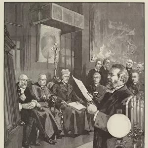 Presentation of an Address to Cardinal Manning by the Jewish Community of England (engraving)