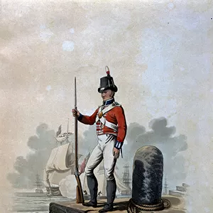 A Private of the Royal Marines, from Costumes of the Army of the British Empire