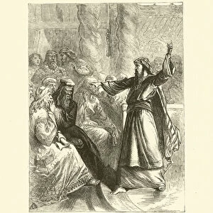 The Prophet Malachi in the temple (engraving)
