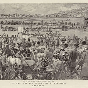 The Race for the Grand Prix at Deauville (engraving)
