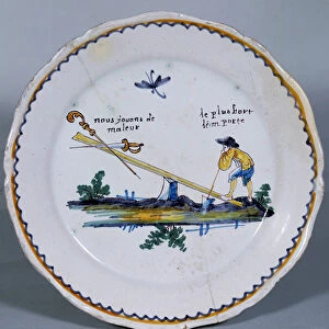 Revolutionary plate, 1790: the power of the people prevails over the nobility
