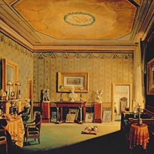 Salon in the Barbierrini House, 1830-40s (oil on canvas)