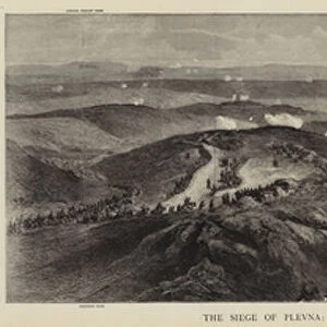 The Siege of Plevna, Bird s-Eye View of the Russian and Turkish Positions from the South-East (engraving)