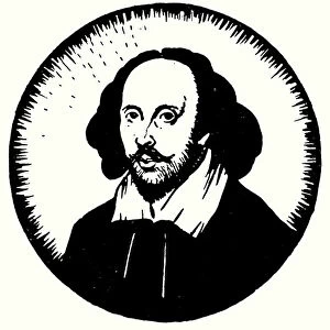 Silhouette portrait, William Shakespeare (lithograph)