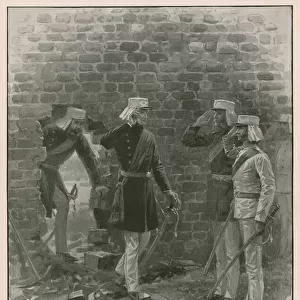 Sir James Outram and Sir Henry Havelock meeting Frederick Sleigh Roberts after the relief of Lucknow, Indian Mutiny, 17 November 1857 (photogravure)