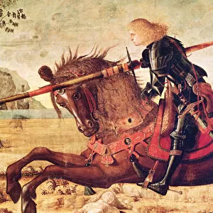 Detail of St. George Killing the Dragon, c. 1502-07 (oil on canvas) (detail of 428017)