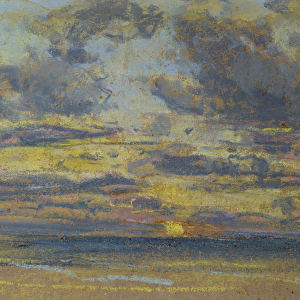 Study of the Sky with Setting Sun, c. 1862-70 (pastel on paper)