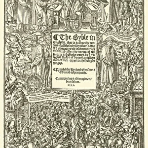 Title-page of the first edition of the "Great Bible, "1539 (engraving)
