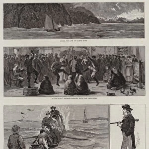 A Visit to the Island of Inishkea, off the Connaught Coast, Ireland (engraving)