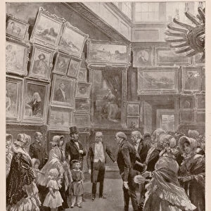 Visit of Queen Victoria and Albert, Prince Consort to the Royal Academy, London, 3 May 1849 (photogravure)