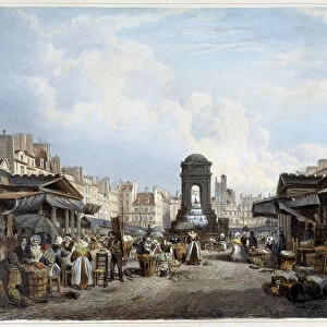 The walk around the fountain of the innocent, ca. 1840 - in "