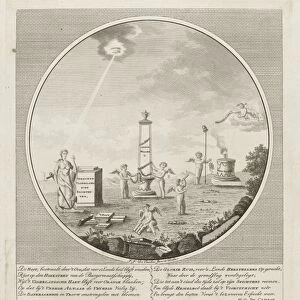 Allegory on the establishing of the Oprechte Vaderlandsche Societeiten in 1787, Anonymous