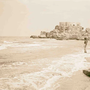 Caesarea Kaisarieh castle south 1938 Israel