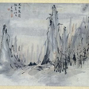 Painting, art of Chinese finger painting, landscape China, Gao Qipei, 1700 - 1750