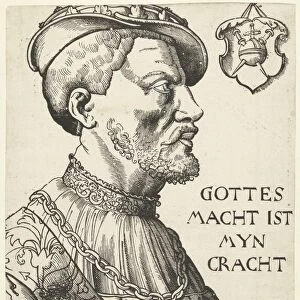 Portrait of Jan van Leyden, print maker: Heinrich Aldegrever possibly, 1530 - 1540