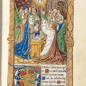 Printed Book Hours Rome fol 58r Pentecost 1510