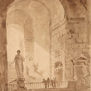 Vaulted Staircase 1770-1779 Hubert Robert French