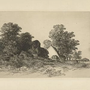 Watermill in a wooded landscape, Remigius Adrianus Haanen, c. 1827 - 1888