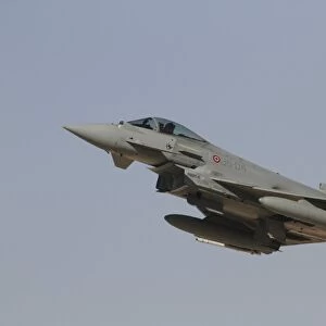 A Eurofighter Typhoon of the Italian Air Force taking off