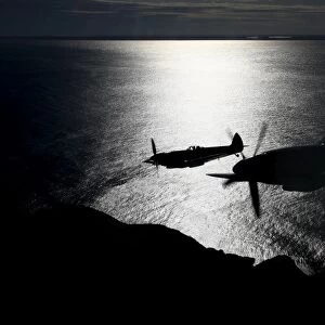 Supermarine Spitfire Mk. XVIII and Mk. XVI fighter warbirds