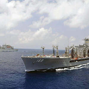 USNS Alan Shepard and USNS Joshua Humphreys are underway in the Gulf of Aden