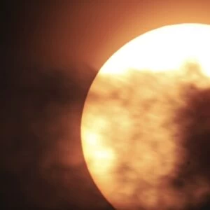 Venus transiting in front of the Sun