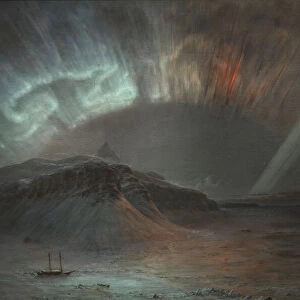 Aurora Borealis, 1865. Creator: Frederic Edwin Church