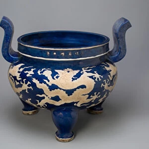 Censer with Dragons amid Stylized Clouds, Ming dynasty (1368-1644)
