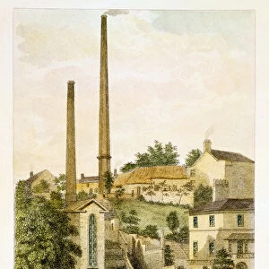 Chester Water Works, from the fields, 1852. Artist: John Romney