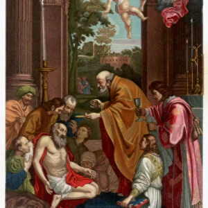 Last Communion of Saint Jerome, 1614 (1870). Artist: Franz Kellerhoven