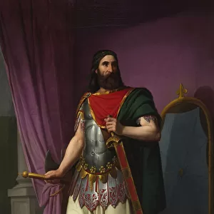 Egica, Visigoth King, 1853. Artist: Esquivel y Rivas, Carlos Maria (1830-1867)