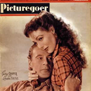 Gary Cooper (1901-1961) and Loretta Young (1913-2000), American actors, 1945