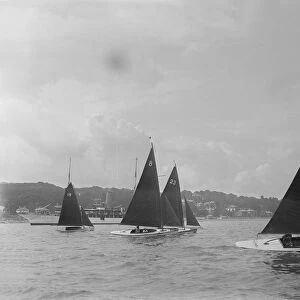 Group of racing Redwing keelboats, 1922. Creator: Kirk & Sons of Cowes