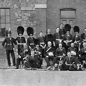 An inspection group of officers of the 1st Scots Guards, 1896. Artist: Robinson & Sons