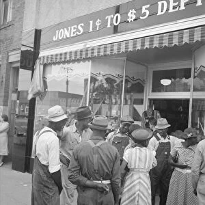 Main street, Saturday afternoon, Pittsboro, North Carolina, 1939. Creator: Dorothea Lange