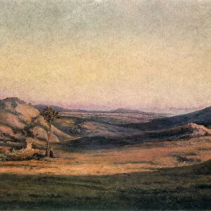 Painting of a landscape, title unknown. Artist: Edmond Baibazzona