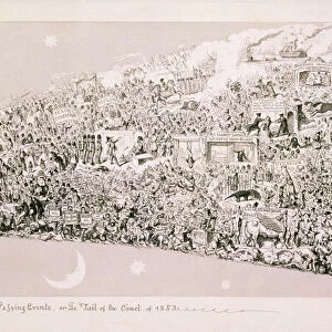 Passing events, or the tail of the comet of 1853. Artist: George Cruikshank