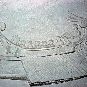 Roman relief of a war triereme