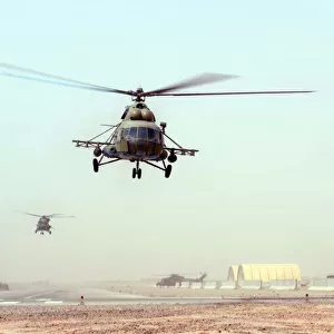 Afghan National Air Force Mi-17 Helicopter Over Camp Bastion