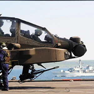 Apache Helicopter on HMS Illustrious