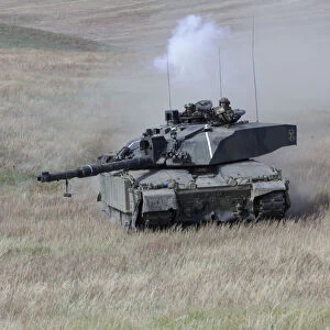 Challenger II Tank on Exercise Med Man